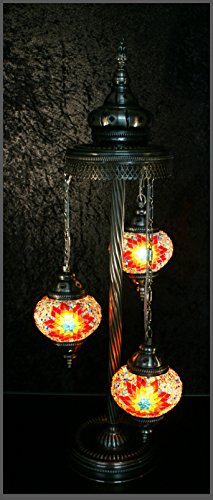 Mosaiklampe Mosaik - Stehleuchte M Tischlampe Stehlampe orientalische lampe Orange/Samarkand-Lights