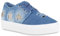 stiefelparadies Damen Plateau Sneaker Prints Plateau 90s Look Sneakers Stoff Schnürer Prints Blumen Lack Schuhe 137564 Hellblau Carlton 36 Flandell
