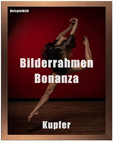 Homedecoration Bilderrahmen Bonanza Bildgröße 60 x 90 cm in Kupfer Dekor mit Acrylglas klar 1 mm in 52 Farben