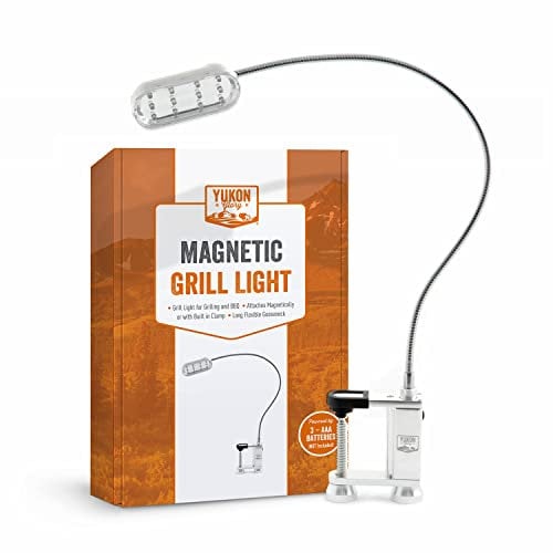 Yukon Glory Premium LED BBQ Grill Licht Long Flexible Hals Befestigung mit Magnet oder Klemme