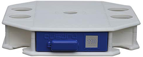 TEMPO STYLE Quadrò - tavolino Multifunzione per ombrelloni (Base Bianca - Blue - cod. 110)