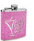 Prime Homewares Ladies' Night Out Hip Flask - 6oz Pink Glitter Look Pretty