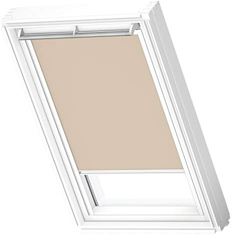 VELUX Original Dachfenster Verdunkelungsrollo, mit weißer Führungsschiene, Sandbeige, für FK06