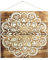 Oriental Galerie Canvas Leinwand Blumen Ornament Vintage Shabby Chic Leinwandbild Mandala Relief Deko Holz Wand ca. 48 x 48 cm Weiß