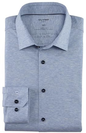 OLYMP Herren Businesshemd Langarm No.Six.24.Seven,Single Jersey,super Slim,Urban Kent,bleu 11,39