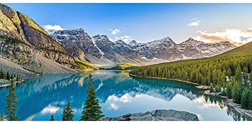 Domybest Montagne et Rivière 5D DIY Diamond Painting Grande Taille Complet Diamond Painting Paysay Artisanat Bricolage Peinture Diamant 5D Complet Point de Croix Décoration 80x40cm
