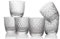 IVV Set 6 Bicchieri Acqua Vino Trasparente Sixties Trasparente Ottiche Assortite
