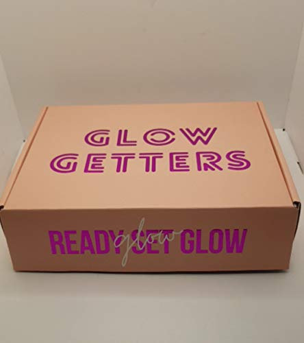 GLOW GETTERS Artificial Nails Set, Coffin Fake Nails, Pack of 30 Natural False Nails Ballerina Shape Nails with glue, Acrylic Nail Set for Women (XS, Stilletto)