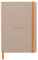 RHODIA 117439C - taccuino morbido Tocco di Rosa - A5 14,8X21cm - Puntinato DOT - 160 pag. - Carta Clairefontaine Avorio 90g/m² - segnalibro, chiusura con elastico - Simil Cuoio -