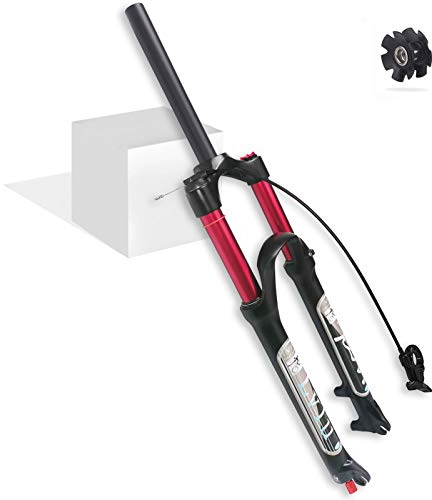 LvTu Aria Mountain Bike Forcella Anteriore MTB 26 27.5 29 Pollici 140mm Viaggio, 1-1/8 Leggero Freno a Disco Forcella Sospensione Bicicletta per 1.5-2.45 Pneumatici
