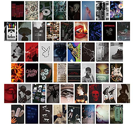 Raumdekoration Aesthetic, Collage Poster Kit, Ästhetische Bild für Wand Collage 50x, Postkarten Aesthetic, Ästhetische Bilder für Schlafzimmer-Wände, Schlafsaal Foto Display, Raum Wandkunst Dekoration