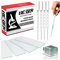 RE-GEN Microscope Testing Kit, 50pcs Round Edge Glass Slides, 100pcs Cover Slips + 50pcs Plastic Transfer Pipettes