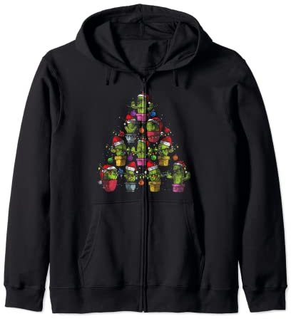 Süßer Kaktus-Weihnachtsbaum Sukkulenten Kaktus Weihnachten Kapuzenjacke