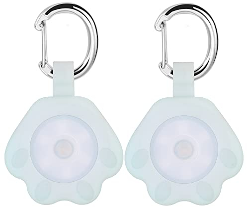 NOVKIN 2 x Hundelicht mit wiederaufladbarem USB-Halsbandlicht, IP67, wasserdicht, LED-Hunde-Sicherheitslichter für nächtliche Spaziergänge(Regenbogen und Regenbogen)