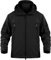 Memoryee Uomo Tattico Camouflage Softshell Giacca Outdoor Militare Pile Fodera Impermeabile Antivento Giubbotto con Cappuccio/Black(new)/M
