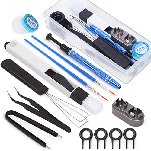 Wokape Kit de 13 lubrifiants pour clavier mécanique, outils de clavier avec brosse de nettoyage, lubrification et extracteur de touches