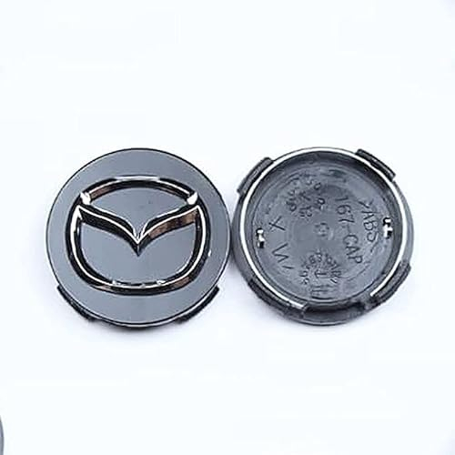 OTBK 4 StüCk Universal Alufelgen Abzeichen Logo Auto Styling ZubehöR,FüR Mazda 3 2006-2010 Mazda 6 Mazda 8 56MM,Felgen Abdeckung Badge Emblem Aufkleber