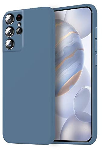 HONLEN Custodia Compatibile con Samsung Galaxy S21 Ultra (6.8 Inches) Morbida Liquido TPU Silicone Case Protettiva, Antiurto in Antigraffio Cover Protettiva