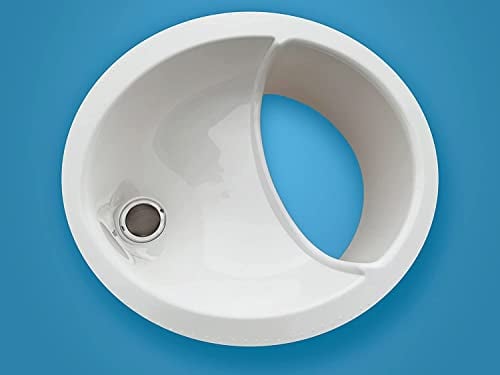Free Range Designs Séparateur d'urine | Inverseur d'urine complet pour toilettes à compost | Blanc | Fabriqué au Royaume-Uni