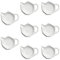 Leegg Dip Bowls White Porcelain Small Teabag Holder Ceramic Dish Saucers Teaspoon Rest (8 Dip Bowls)