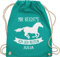 Turnbeutel Rucksack - Pferd Pferde - Mir reichts ich geh reiten - Unisize - Türkis - tasche zum reit sachen für mädchen pferden gehe beutel pferderucksäcke pferdemotiv reicht s stoffbeutel