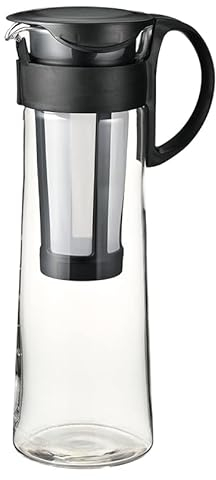 HARIO MCPN-14-B - Cafetera fría (1000 ml), color negro, fabricada en Japón