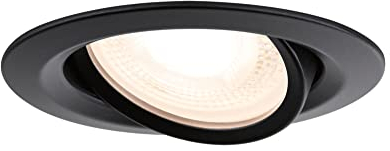 Paulmann 92460 Einbauleuchte Nova Plus IP65 schwenkbar rund max. 35W dimmbar 93mm Schwarz matt Alu Zink GU5,3 / GU10 - Ohne Leuchtmittel