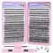 wiwoseo 640Pcs DIY Lash Extension Kit, Individual Lashes with Bond and Seal Eyelash Kit D Curl Clusters Cluster for Self Application At Home (40p+50p 9-16MM)