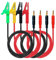 WOODGUILIN Test Krokoklemmen zu Bananen,Krokodilklemmen auf 4mm Bananenstecker Testkabel,12AWG 1.97 Ft/60cm Kabel,30A 4 Farben.für Test,Multimeter,Batterieprüfung,Auto.2 Pairs.(4-Color Clips 60cm)