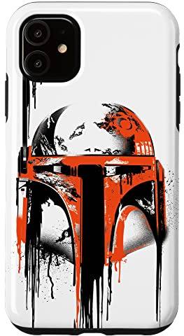Star Wars Boba Fett Helm Farbe Drip White Hülle für iPhone 11