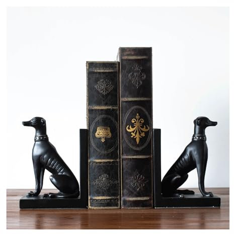 Serre-Livres décoratifs, Serre-Livres Uniques en Forme de Chien Noir – Support décoratif for étagère à Livres – Bouchons et extrémités for contenir des Livres – Élégants et Fonctionnels