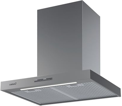 Cata Sygma 6010 Dunstabzugshaube, 4 Absaugstufen, 3+1, elektronisches Bedienfeld, BT3-Motor, extra leise, LED-Beleuchtung, spülmaschinenfeste Filter, Breite 60 cm, Farbe Edelstahl