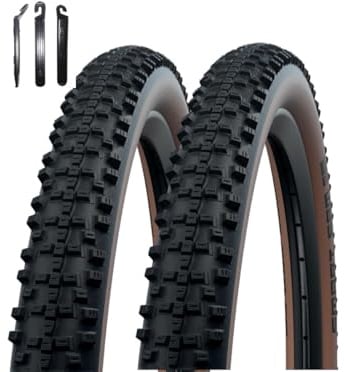 2 x Faltreifen Schwalbe Smart Sam Performance Line DD 27 Schwarz/Bronze 65-584 (27.5X 2.60) inkl. Reifenheber