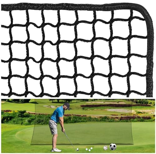 Golf Practice Net, 10 x 10 Ft Golf Hitting Net Heavy Duty Golf Sports Practice Barrier Net Nylon Golf Netting for Garage Backyard