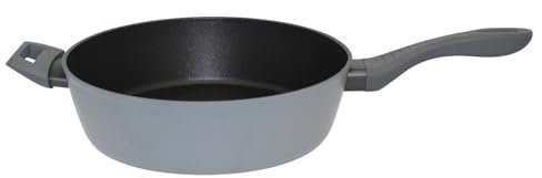 ELO Schmorpfanne 28cm mit Gegengriff, geschmiedtes Aluminium, hochwertige Antihaft Pfanne PFAS-frei mit ELODUR® Select Beschichtung, Softtouch-Stiel, kratzfest, Pfanne Induktion, extra tief