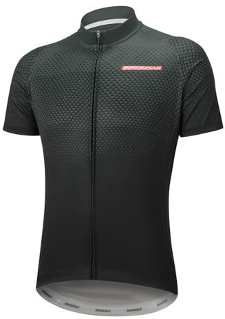 BERGRISAR Radtrikot Herren Kurzarm Rennrad Fahrrad Trikots, 8006grau, XL