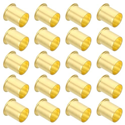 PATIKIL Insert de Compression en Laiton, 20 Pcs 16mm OD x 13mm ID Tube Kit d'Assortiment de Raccords de Compression de Support de Tube d'Insertion pour Tuyau d'Air, d'Huile et d'Eau