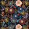 Selbstklebende Tapete Blumen Schwarz,44 x 600cm Tapete Bunt Tapete Rosa Gelb Blau Rot Blumen Tapete Blau Orange Blätter Boho Tapete Pflanzen Tapete Möbelfolie Selbstklebend für Wohnzimmer Schlafzimmer