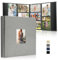 DazSpirit Großes Fotoalbum Einsteckalbum für 1000 Fotos (10x15 cm) - Leinenbindung, Personalisierbar, Ideal für Familie, Hochzeiten, Reisen & Baby-Erinnerungen, Fotobuch zum Einstecken, Schwarz