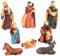 Naisicatar 8pcs/festgelegte Weihnachtskrippe Sets Harzgeborene Set mit Jesuskind und Tieren realistische Krippe