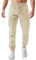 JMIERR Cargohose Herren Lang Jogger Sporthose Elastischer Taille mit Kordelzug Sweatpants Herren mit Taschen,Khaki M