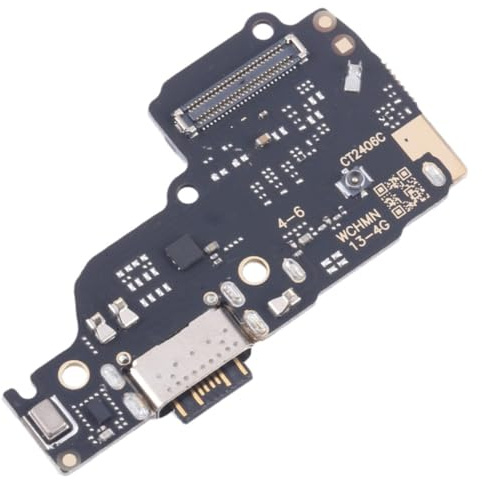 Repuesto compatible con Xiaomi Redmi Note 13 4G 23129RAA4G Flat Flex sub Board Dock puerto entrada USB conector cable carga + micrófono Sync datos SIM Reader