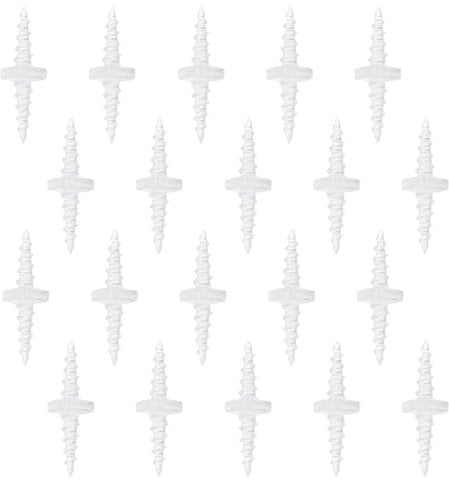 Tiardey 20PCS Double-Ended Fishing Bait Screws Plastic Dual-Headed Screw Connectors Fishing Bait Fixing and Positioning Screws for Connecting Baits Suitable Different