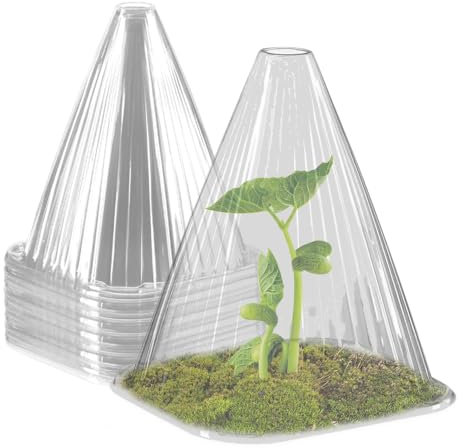 Gobesty Lot de 30 chapeaux pour plantes - Protection contre le gel et les escargots - 19 x 18 cm - En plastique - Protection des plantes contre le gel, les escargots, les insectes, les oiseaux -