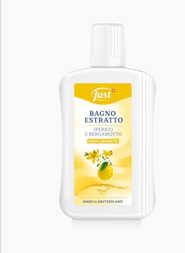 Just Bagno Estratto, Iperico e Bergamotto, Equilibrante, Made in Switzerland