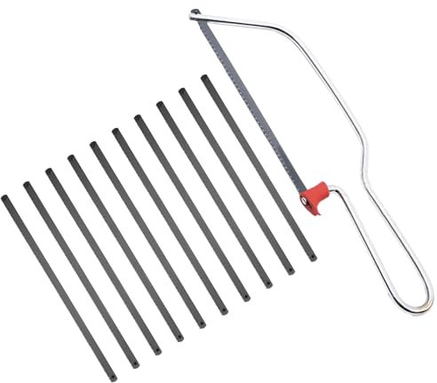 Junior Hacksaw,6 Inch Mini Small Hacksaw For Metal Cutting Hand Saw Wood Set,With 10 Blades Plastic Metal Multifunctional Replacement Craft Model Tools,for Including Home Improvement or Garden Pruning