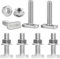 Hammer Head Screws M10 x 30 mm, Pack of 15 T Screws 304 Stainless Steel A2-70 with Flange Nuts Greenhouse Screws for PV Solar Mounting Rails Greenhouse Photovoltaic