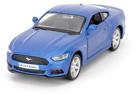 RMZ City Ford Mustang Auto Modell, 1/36 Skala Casting Zink Legierung Spielzeug Auto für Kinder, Ziehen Sie zurück Fahrzeuge für Kleinkinder Kinder Jungen Mädchen Geschenk (Blau)