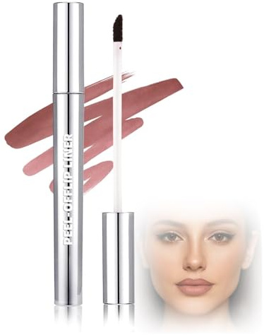 Waterproof Peel Off Lip Stain Long-Lasting Matte Lip Tint — Tattoo Lip Liner Gloss with Hyaluronic Acid, Transfer-Proof Smudge-Resistant Formula, Easy Peel & Reveal, Highly Pigmented Color(Deep Mauve)