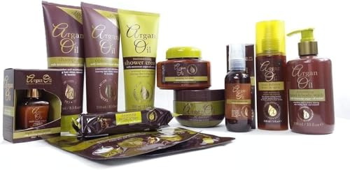 Argan Oil Complete Range Deluxe Pampering Spa Set - Moroccan Argan Oil Treatment Gift Set (Gift Box)